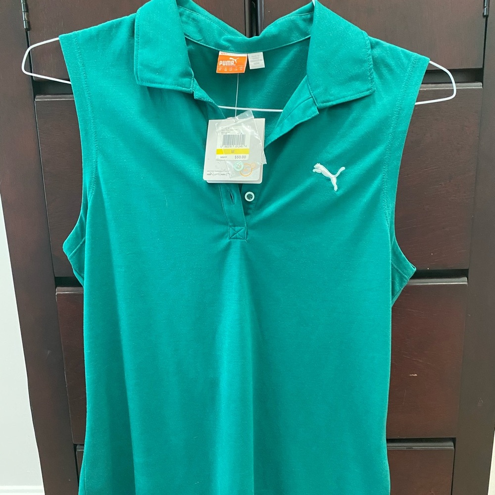 NWT Women’s PUMA Dry Cell Golf sleeveless polo top
